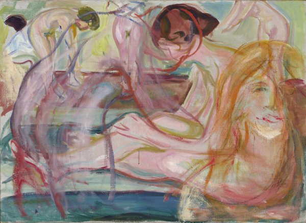 Women in the Bath  by Edvard Munch - Hand-Painted Oil Painting Reproduction