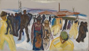 Workers Returning Home by Edvard Munch Oil Painting