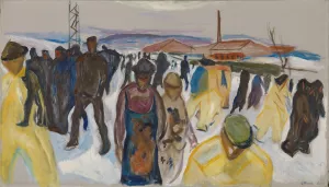 Workers Returning Home by Edvard Munch Oil Painting