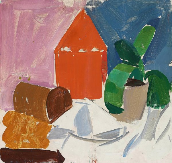 Main Product Photo of Opstilling med potteplante Painting by Edvard Weie