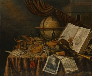 Vanitas Still Life by Edwaert Collier Oil Painting