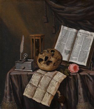 Vanitas Still Life by Edwaert Collier Oil Painting