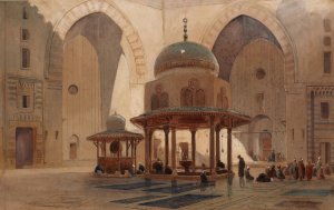 Mosque of Sultan Hassan, Cairo by Edward Angelo Goodall Oil Painting