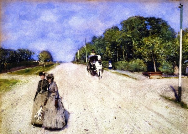 En Plein Air by Edward Arthur Walton - Hand-Painted Oil Painting Reproduction