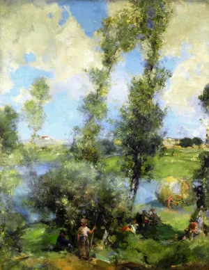 Haymaking, a Moments Respite painting by Edward Arthur Walton
