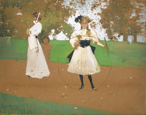 Kensington Gardens by Edward Arthur Walton - Hand-Painted Oil Painting Reproduction