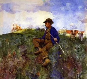 The Herd Boy by Edward Arthur Walton - Oil Painting Reproduction