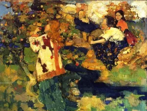 The Book painting by Edward Atkinson Hornel