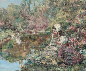 The Lake Woods by Edward Atkinson Hornel Oil Painting