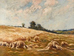 Haystacks by Edward B. Gay Oil Painting