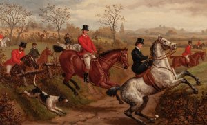 Sporting Scene by Edward Benjamin Herberte Oil Painting