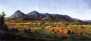 The Peaks of Otter and the Town of Liberty by Edward Beyer - Oil Painting Reproduction