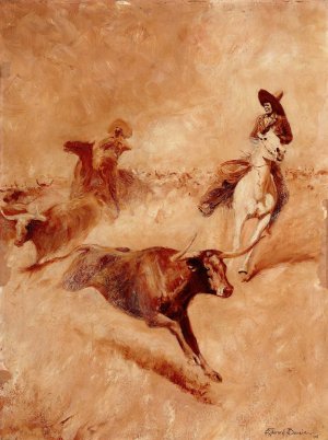 Western Scene by Edward Borein Oil Painting