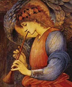 An Angel Oil painting by Edward Burne-Jones
