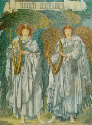 Angeli Laudantes Oil painting by Edward Burne-Jones