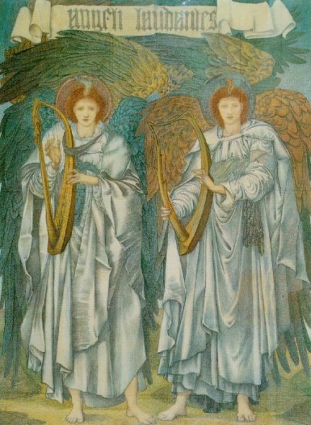 Main Product Photo of Angeli Laudantes Painting by Edward Burne-Jones