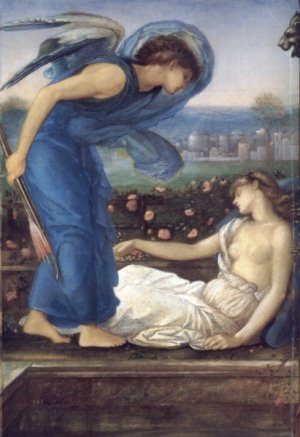 Cupid Finding Psyche Oil painting by Edward Burne-Jones