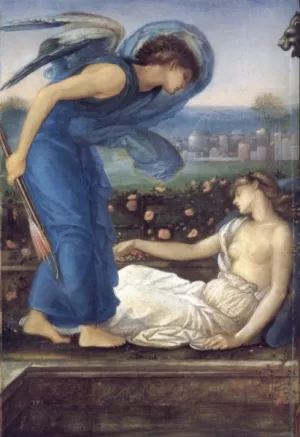 Cupid Finding Psyche Oil painting by Edward Burne-Jones