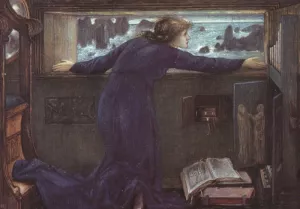 Dorigen of Britain Waiting for the Return of Her Husband by Edward Burne-Jones - Oil Painting Reproduction