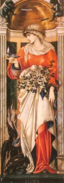 Fides Oil painting by Edward Burne-Jones