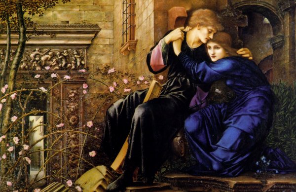 Love Among the Ruins by Edward Burne-Jones - Hand-Painted Oil Painting Reproduction