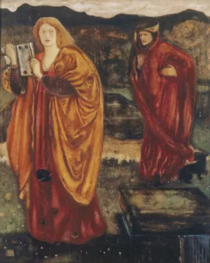 Merlin and Nimue by Edward Burne-Jones Oil Painting