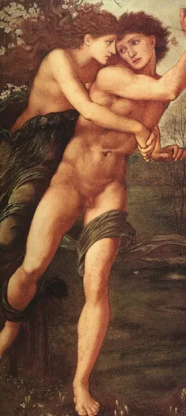 Phyllis and Demophoan by Edward Burne-Jones Oil Painting
