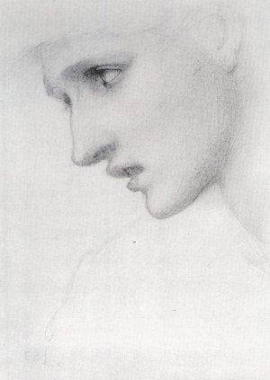 Profile To The Left Oil painting by Edward Burne-Jones