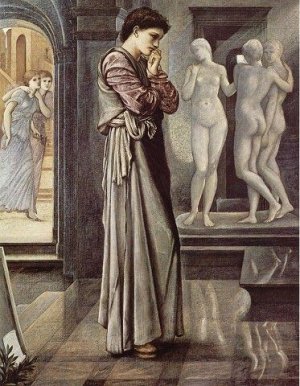 Pygmalion and the Image I: The Heart Desires Oil painting by Edward Burne-Jones