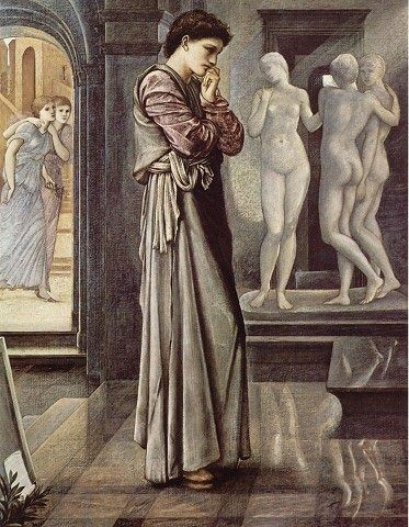 Pygmalion and the Image I: The Heart Desires by Edward Burne-Jones - Hand-Painted Oil Painting Reproduction