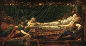 Sleeping Beauty by Edward Burne-Jones Oil Painting