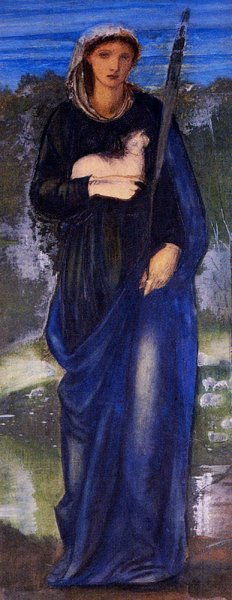 St. Agnes Oil painting by Edward Burne-Jones