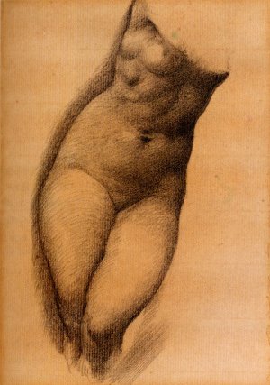 Study For The Figure Of Phyllis In 'The Tree Of Forgiveness' by Edward Burne-Jones Oil Painting