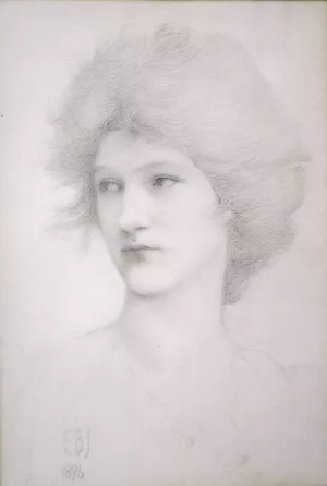 Study for the Queen in Death of Arthur Oil painting by Edward Burne-Jones