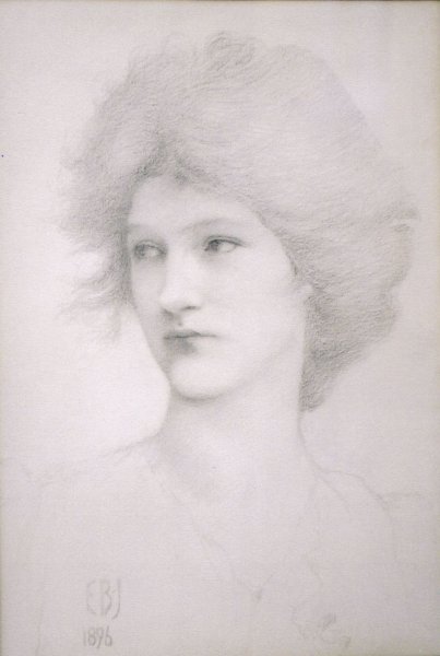Study for the Queen in Death of Arthur by Edward Burne-Jones - Hand-Painted Oil Painting Reproduction
