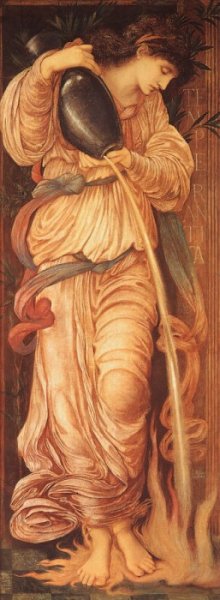 Temperantia Oil painting by Edward Burne-Jones
