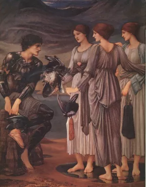 The Arming of Perseus by Edward Burne-Jones - Oil Painting Reproduction