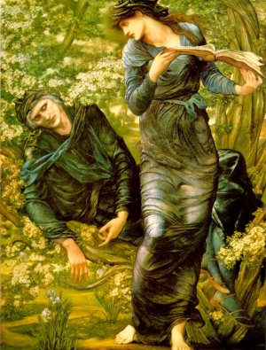 The Beguiling of Merlin Oil painting by Edward Burne-Jones