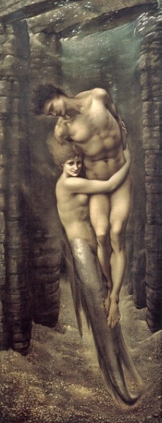 The Depths of the Sea by Edward Burne-Jones - Hand-Painted Oil Painting Reproduction