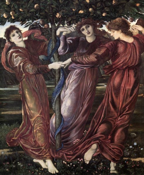 The Garden of the Hesperides by Edward Burne-Jones - Hand-Painted Oil Painting Reproduction