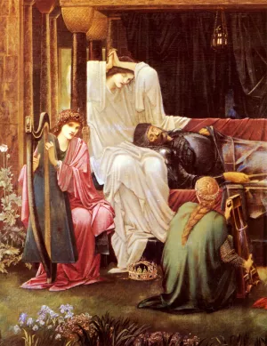 The Last sleep of Arthur in Avalon Detail by Edward Burne-Jones Oil Painting