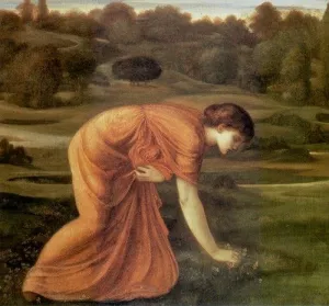 The March Marigold Oil painting by Edward Burne-Jones