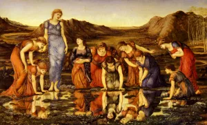The Mirror of Venus by Edward Burne-Jones - Oil Painting Reproduction