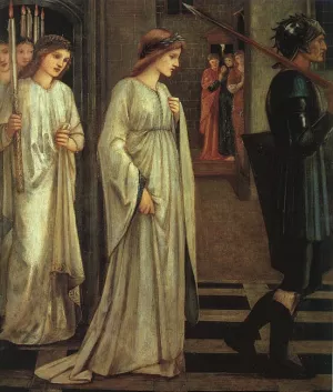 The Princess Sabra Led to the Dragon by Edward Burne-Jones Oil Painting