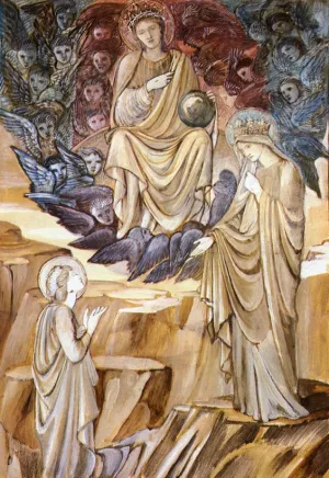 The Vision of Saint Catherine by Edward Burne-Jones Oil Painting
