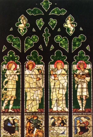 The Vyner Memorial Window by Edward Burne-Jones - Oil Painting Reproduction