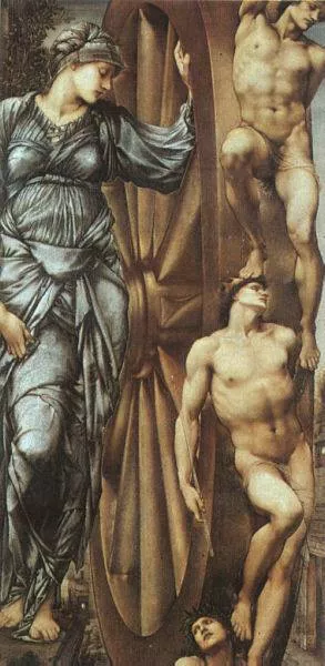 The Wheel of Fortune painting by Edward Burne-Jones