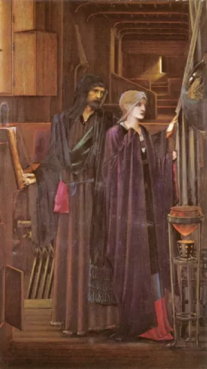 The Wizard Oil painting by Edward Burne-Jones