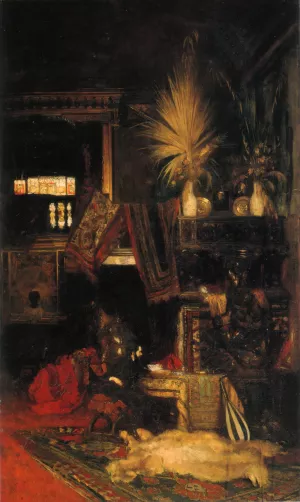 Hans Makart in Seinem Atelier by Edward C. Leavitt Oil Painting
