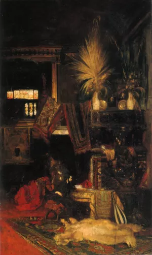 Hans Makart in Seinem Atelier Oil painting by Edward C. Leavitt